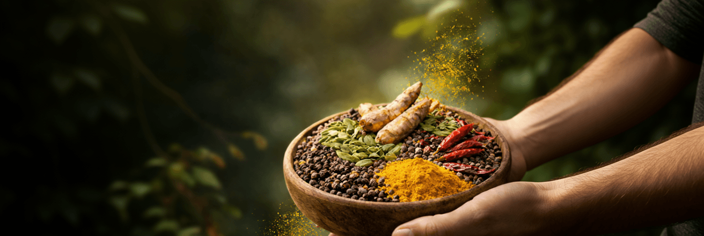 Spices in hand